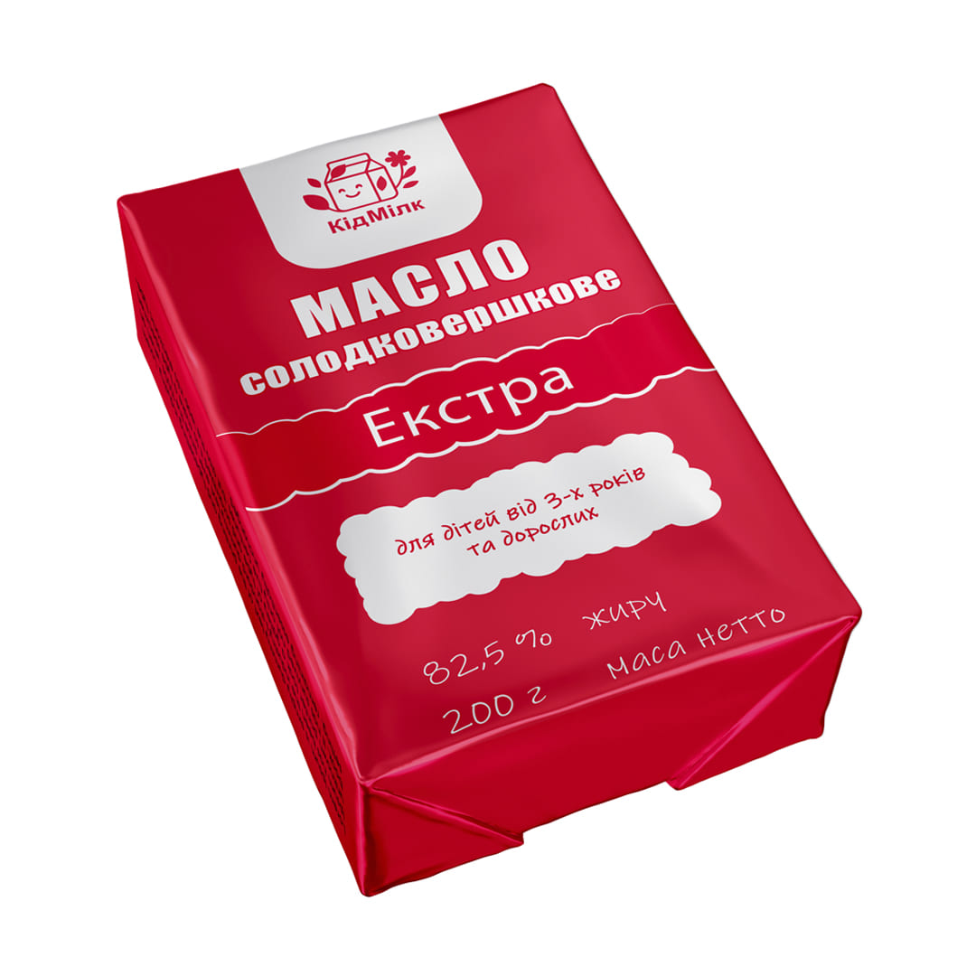 Масло солодковершкове Екстра КідМілк 82,5%, 200 г